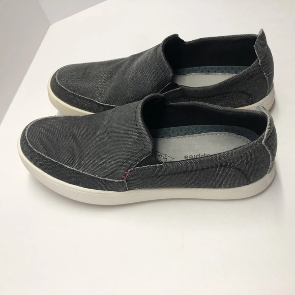 Hush Puppies Men Roadside Slip-On Canvas Black Loafer Shoes Sz 7 - Picture 3 of 12